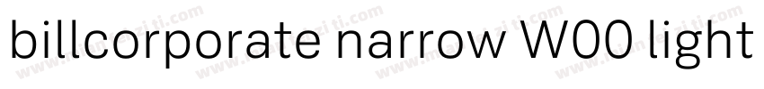 billcorporate narrow W00 light字体转换